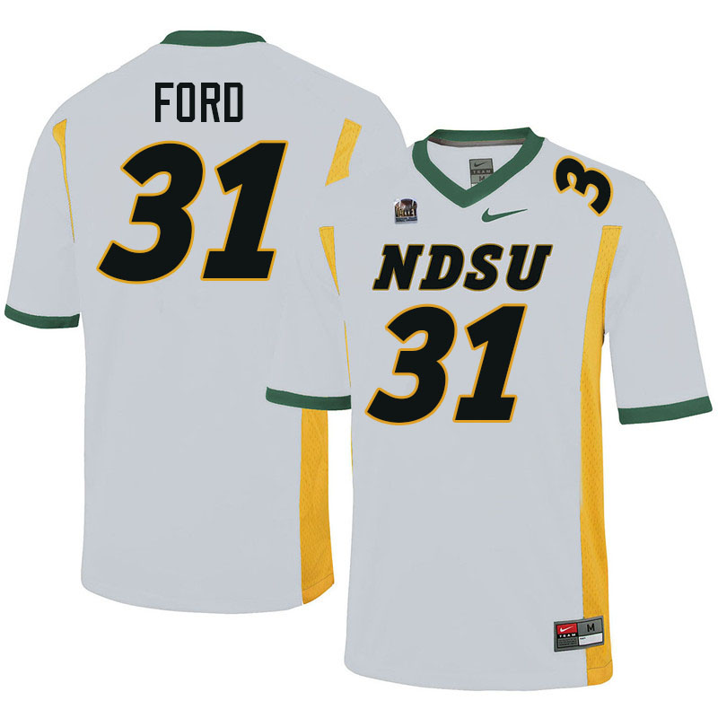 North Dakota State Bison #31 Mikhale Ford College Football Jerseys Stitched-White